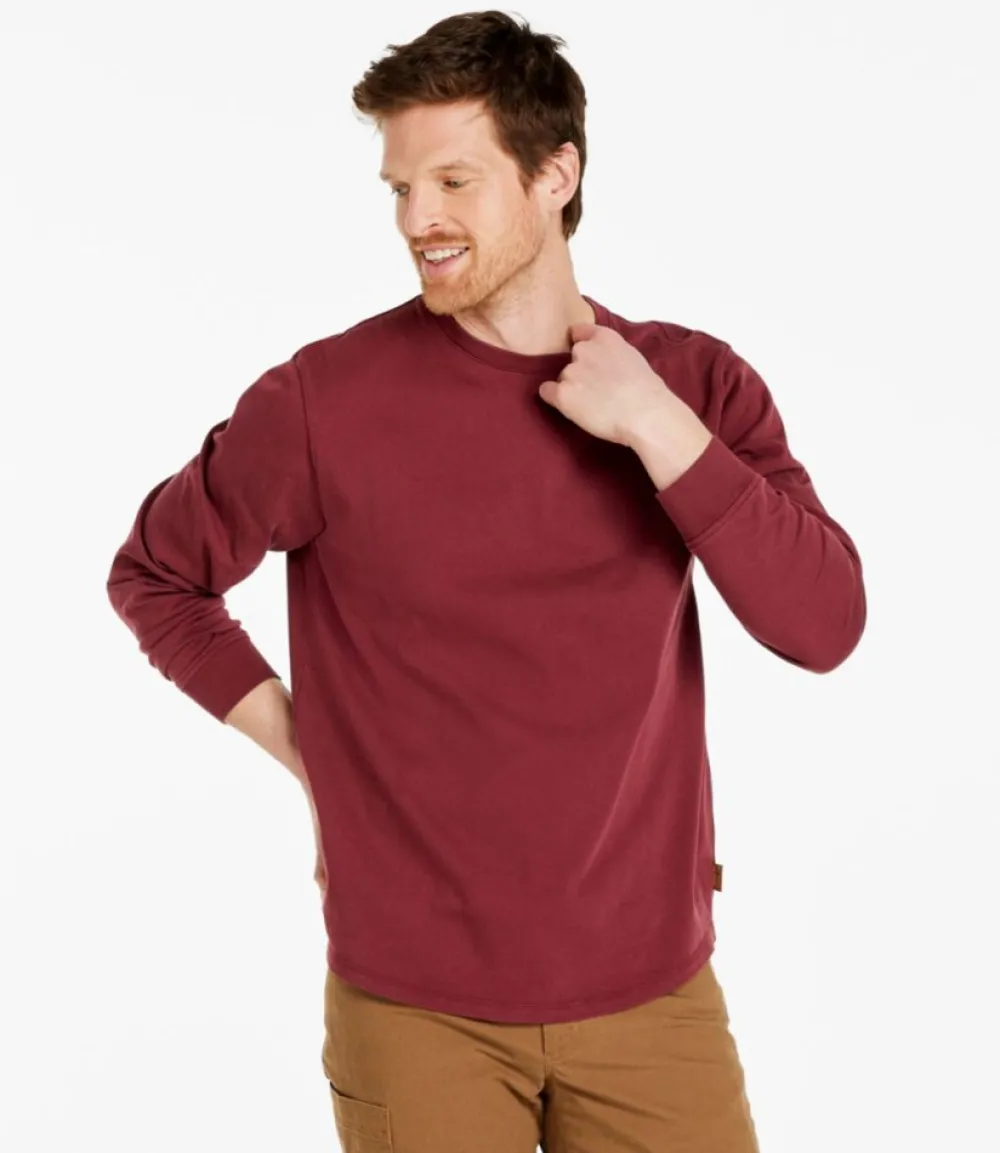 "Men's BeanBuilt Cotton Tee, Without Pocket, Long-Sleeve"-L.L.Bean Hot