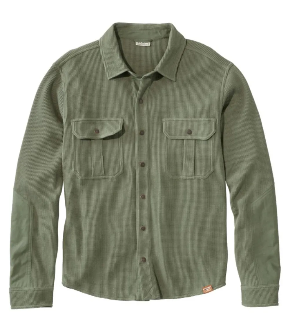 "Men's BeanBuilt Waffle Overshirt, Traditional Untucked Fit"-L.L.Bean Fashion