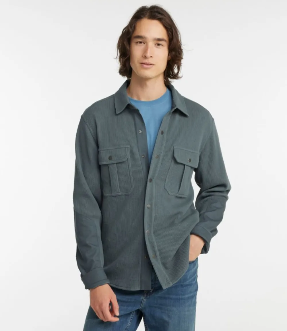"Men's BeanBuilt Waffle Overshirt, Traditional Untucked Fit"-L.L.Bean Fashion