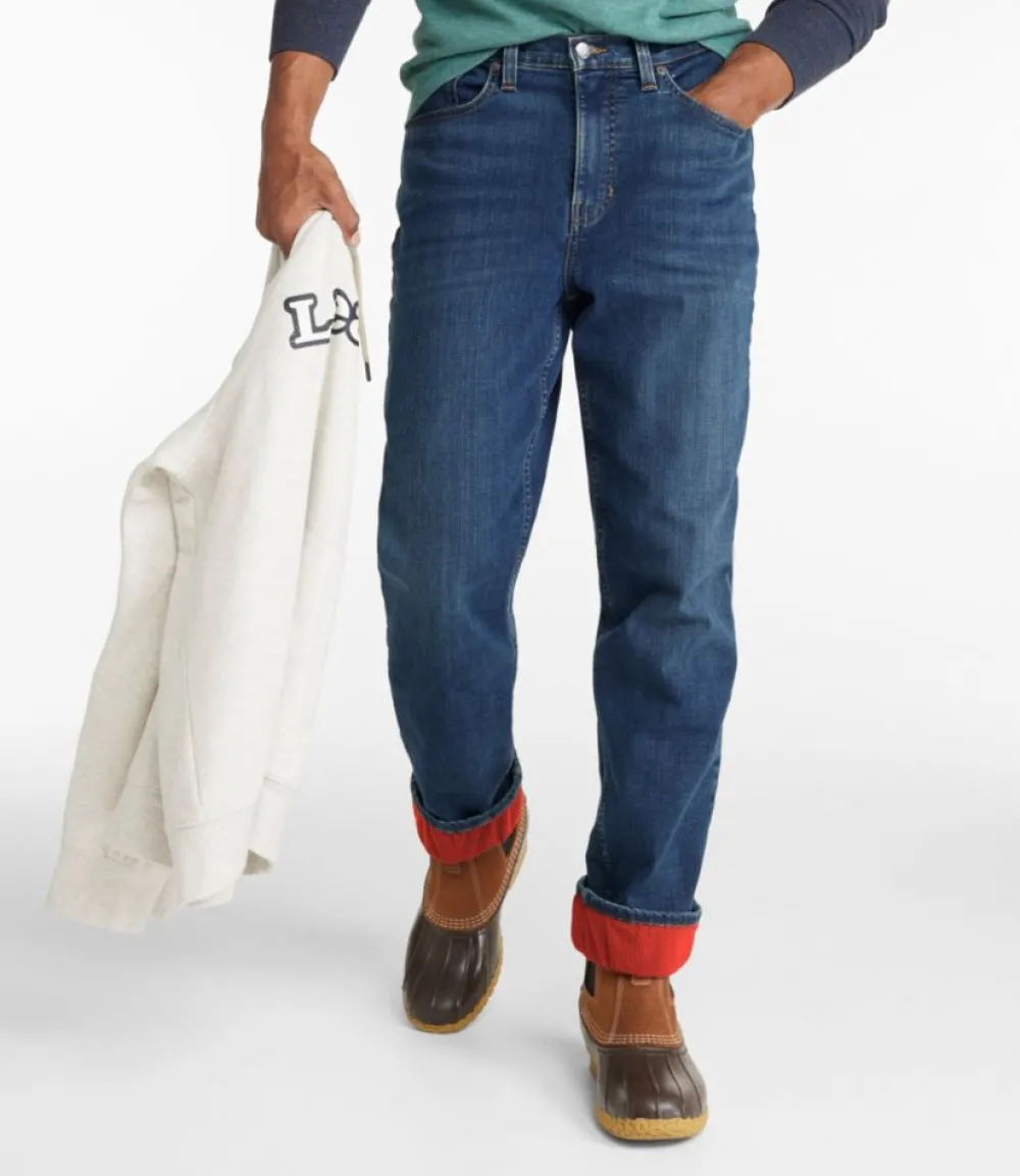 "Men's BeanFlex® Jeans, Classic Fit, Fleece-Lined"-L.L.Bean Online