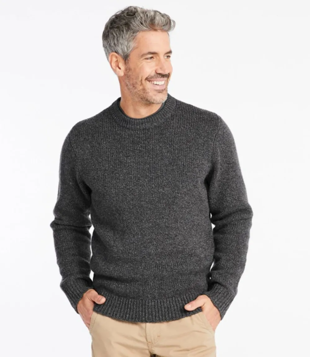 "Men's Bean's Classic Ragg Wool Sweater, Crewneck"-L.L.Bean Clearance