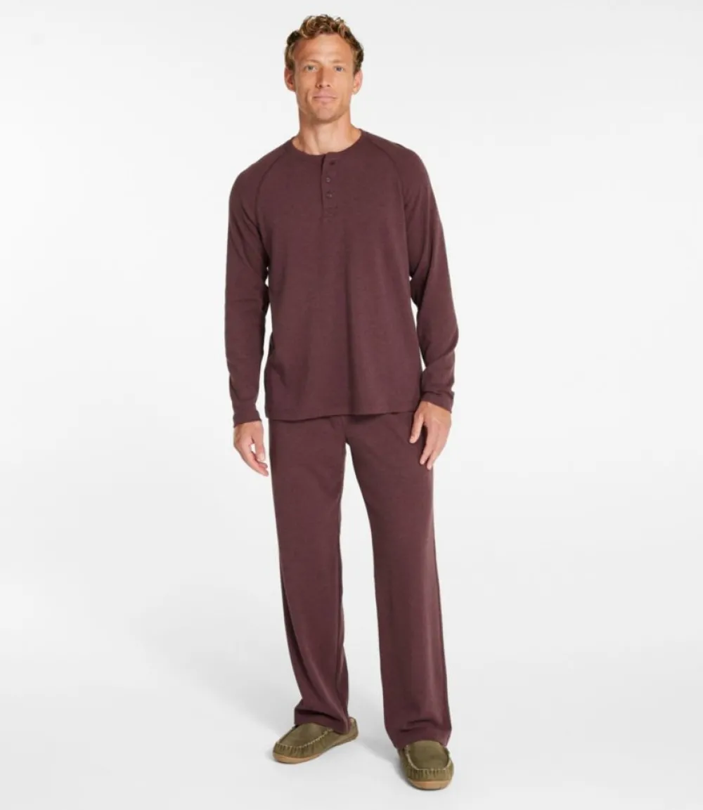 "Men's Bean's Cotton Knit Pajamas, Henley PJ Set"-L.L.Bean Cheap