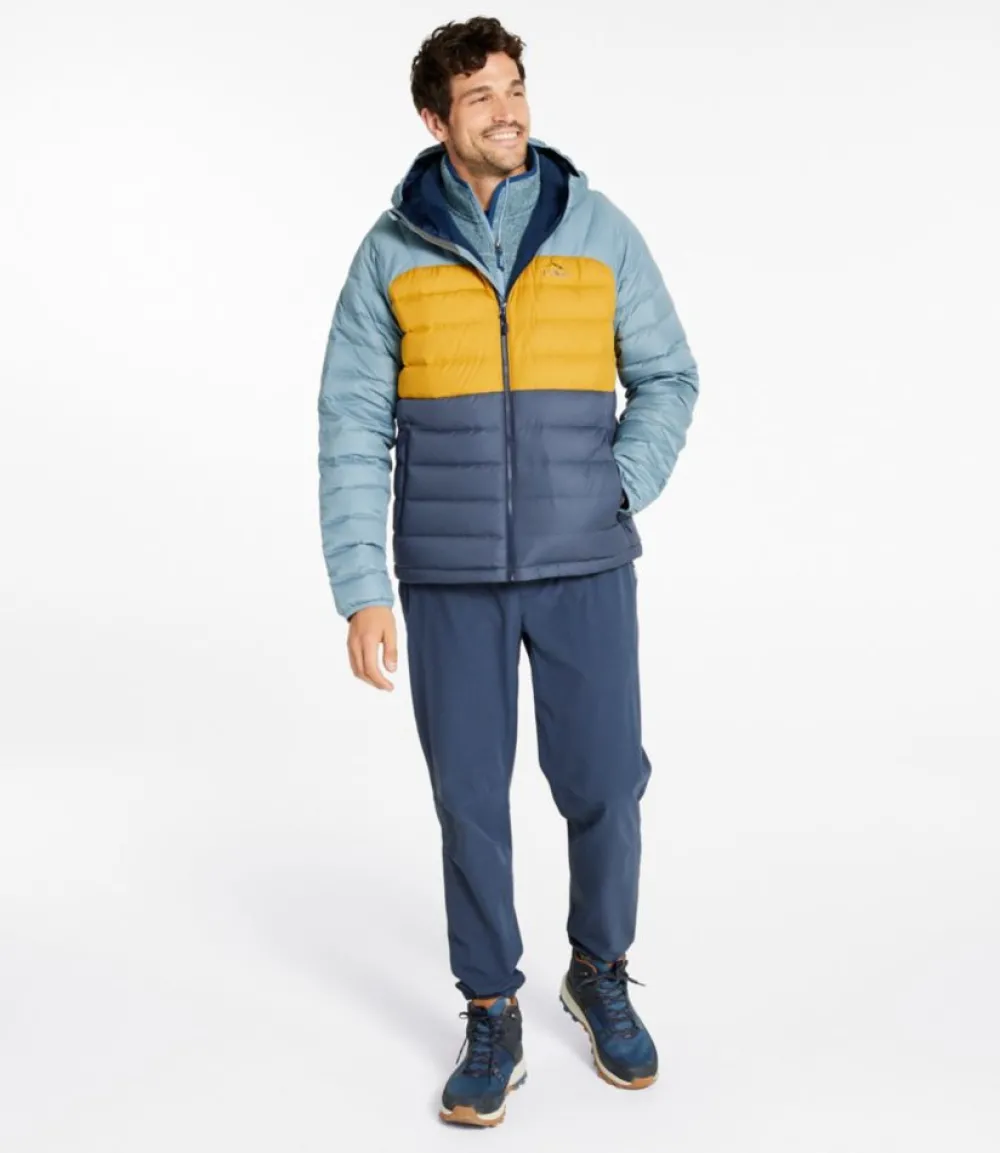 "Men's Bean's Down Hooded Jacket, Colorblock"-L.L.Bean New