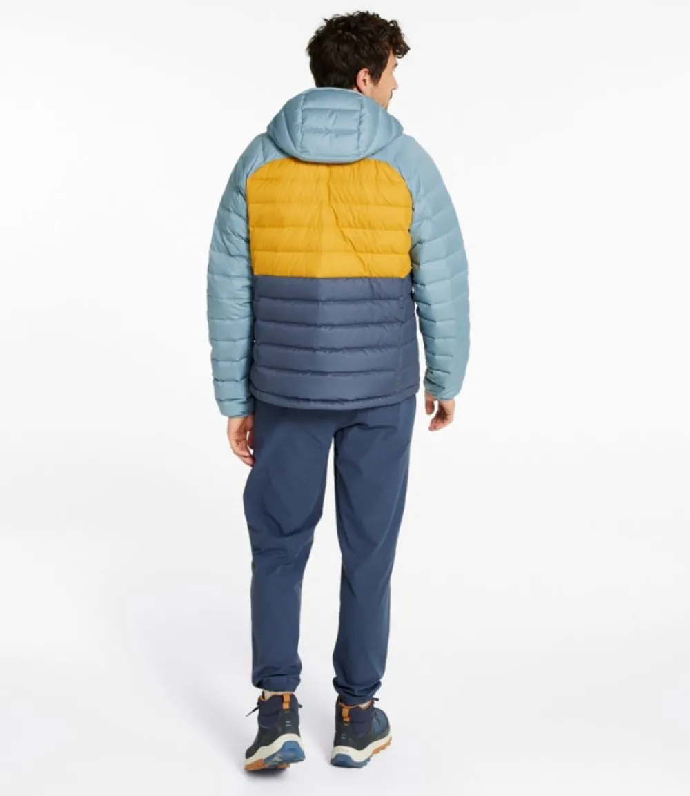"Men's Bean's Down Hooded Jacket, Colorblock"-L.L.Bean New