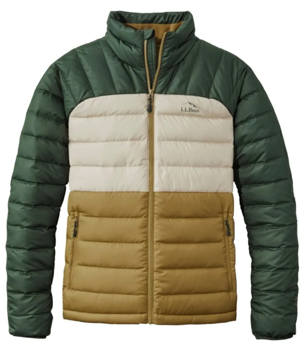 "Men's Bean's Down Jacket, Colorblock"-L.L.Bean Store