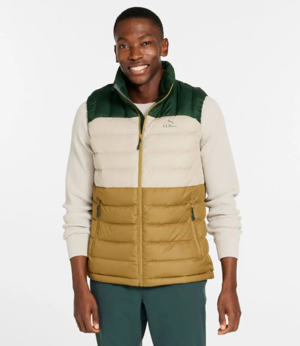 "Men's Bean's Down Vest, Colorblock"-L.L.Bean Shop