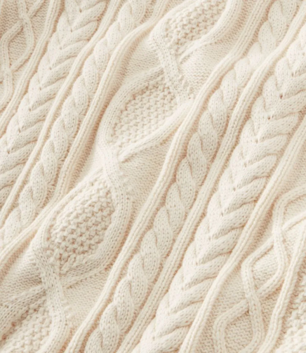 "Men's Bean's Heritage Soft Cotton Fisherman Sweater, Crewneck"-L.L.Bean New
