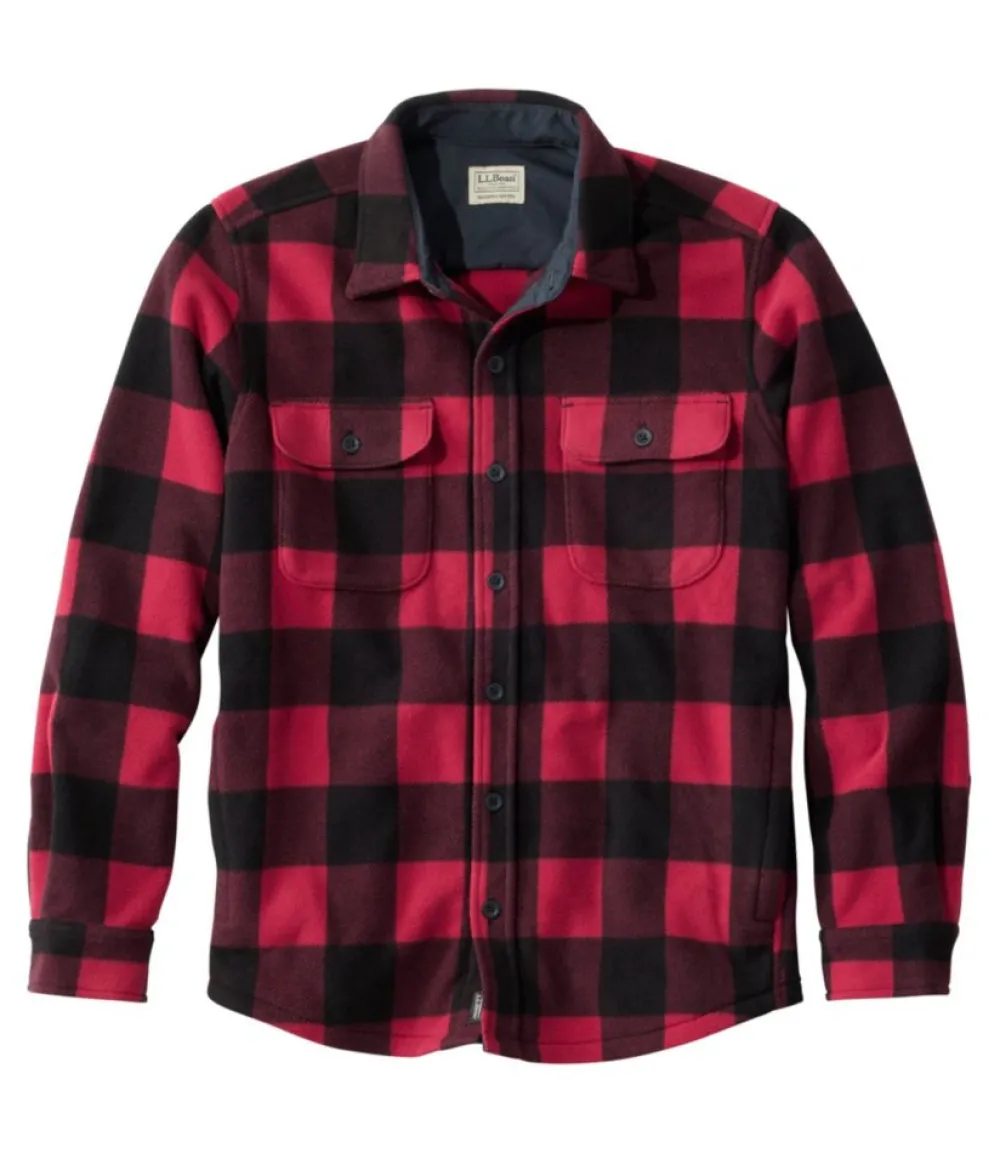 "Men's Bean's Mariner Fleece Shirt, Print"-L.L.Bean Cheap