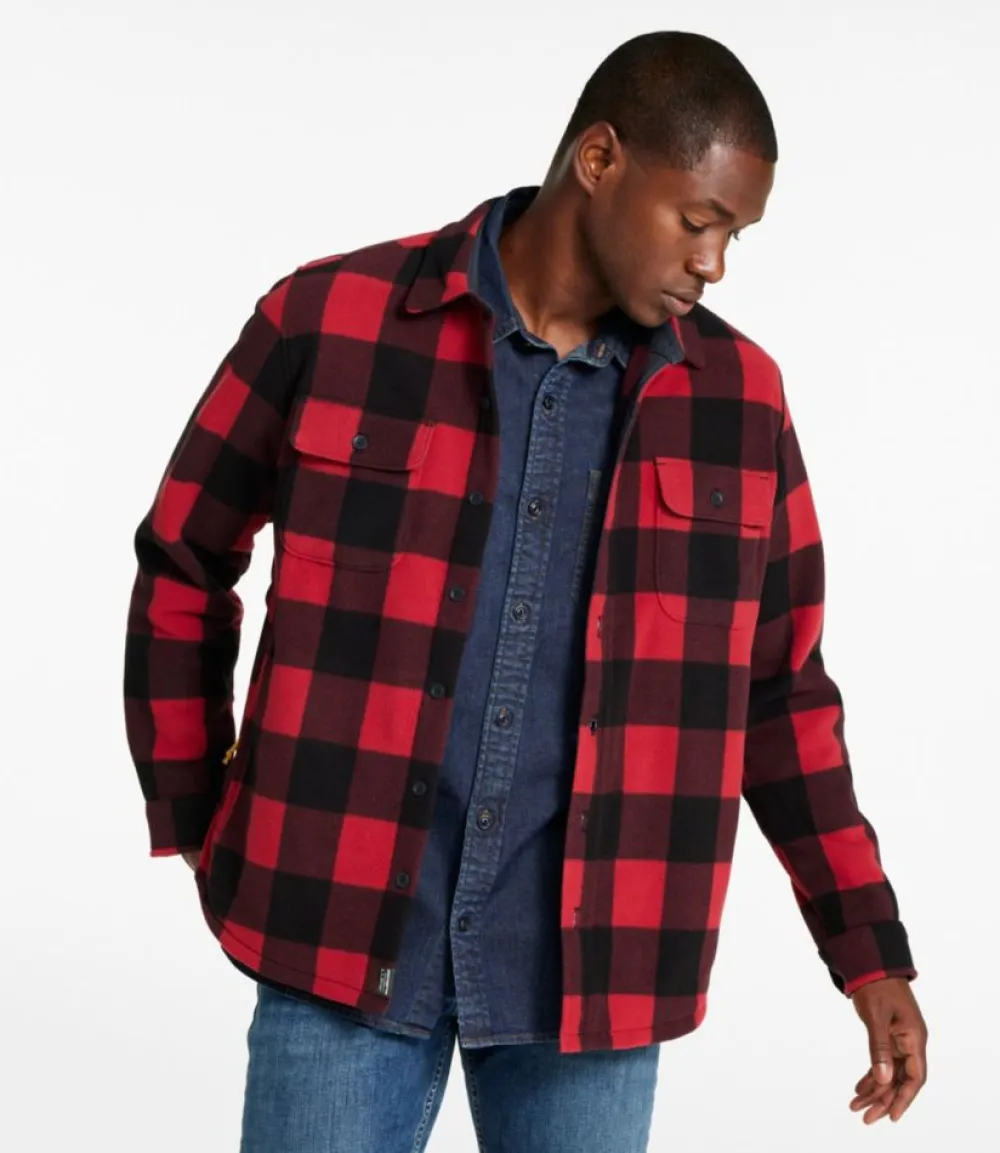 "Men's Bean's Mariner Fleece Shirt, Print"-L.L.Bean Cheap