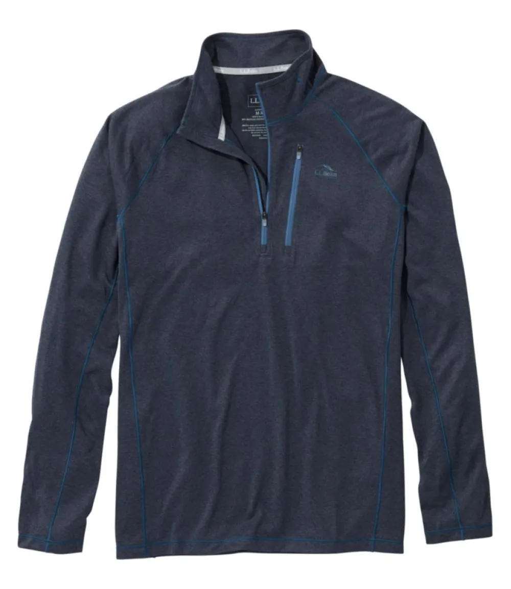 "Men's Bean's Quick Dry Trail Tee 1/4 Zip"-L.L.Bean Flash Sale