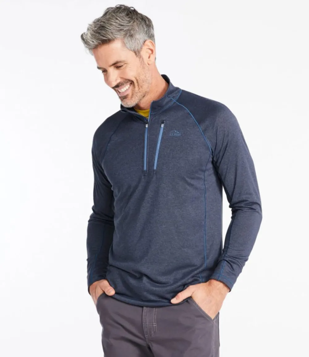 "Men's Bean's Quick Dry Trail Tee 1/4 Zip"-L.L.Bean Flash Sale