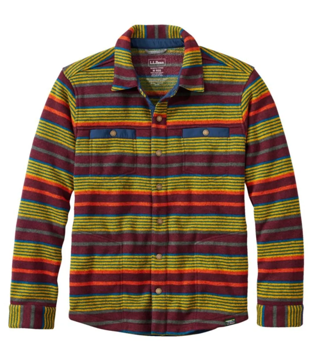 "Men's Bean's Sweater Fleece Shirt Jac, Print"-L.L.Bean Online