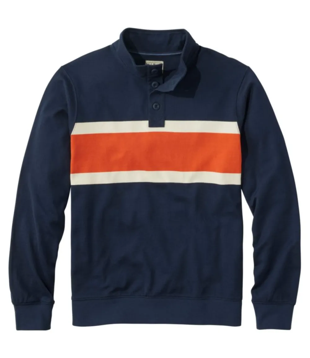 "Men's Bean's Vintage Soft Rugby, Mockneck, Chest Stripe"-L.L.Bean Flash Sale