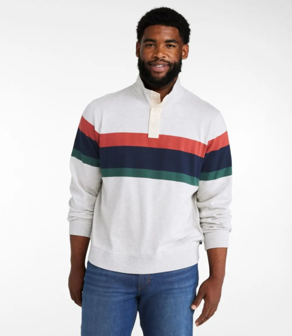 "Men's Bean's Vintage Soft Rugby, Mockneck, Chest Stripe"-L.L.Bean Flash Sale