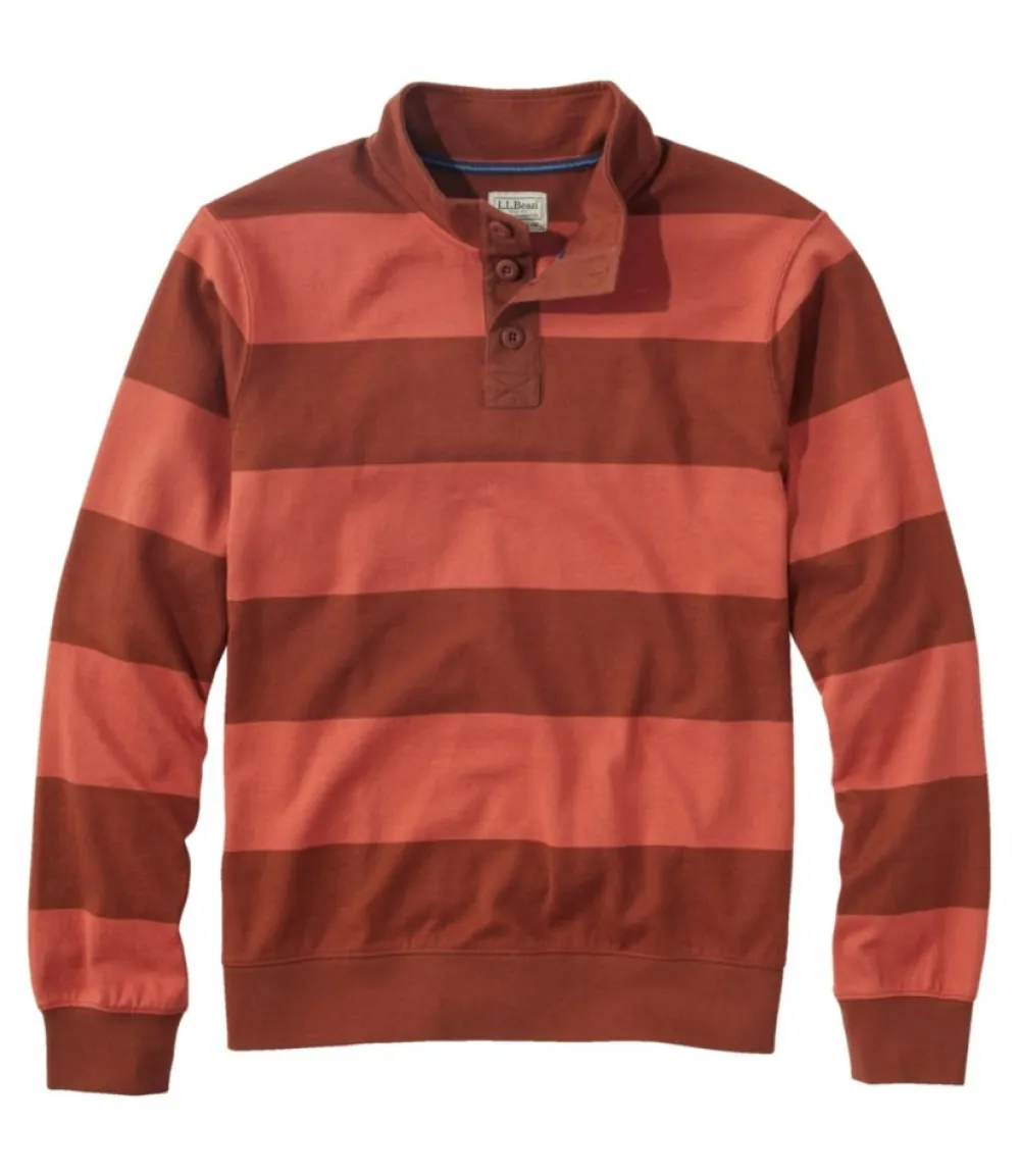 "Men's Bean's Vintage Soft Rugby, Mockneck, Stripe"-L.L.Bean Outlet
