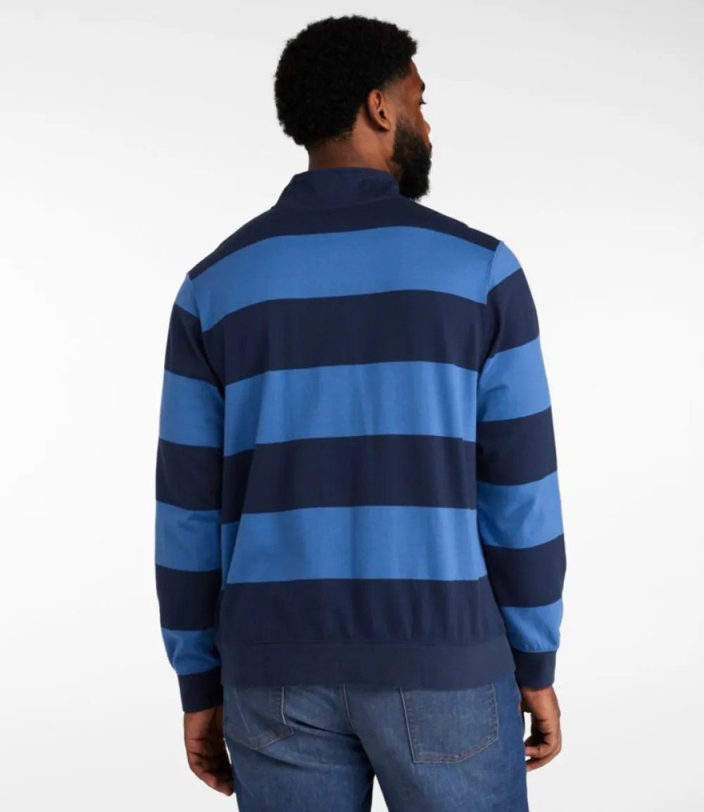"Men's Bean's Vintage Soft Rugby, Mockneck, Stripe"-L.L.Bean Outlet