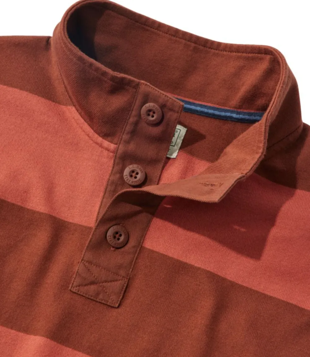 "Men's Bean's Vintage Soft Rugby, Mockneck, Stripe"-L.L.Bean Outlet