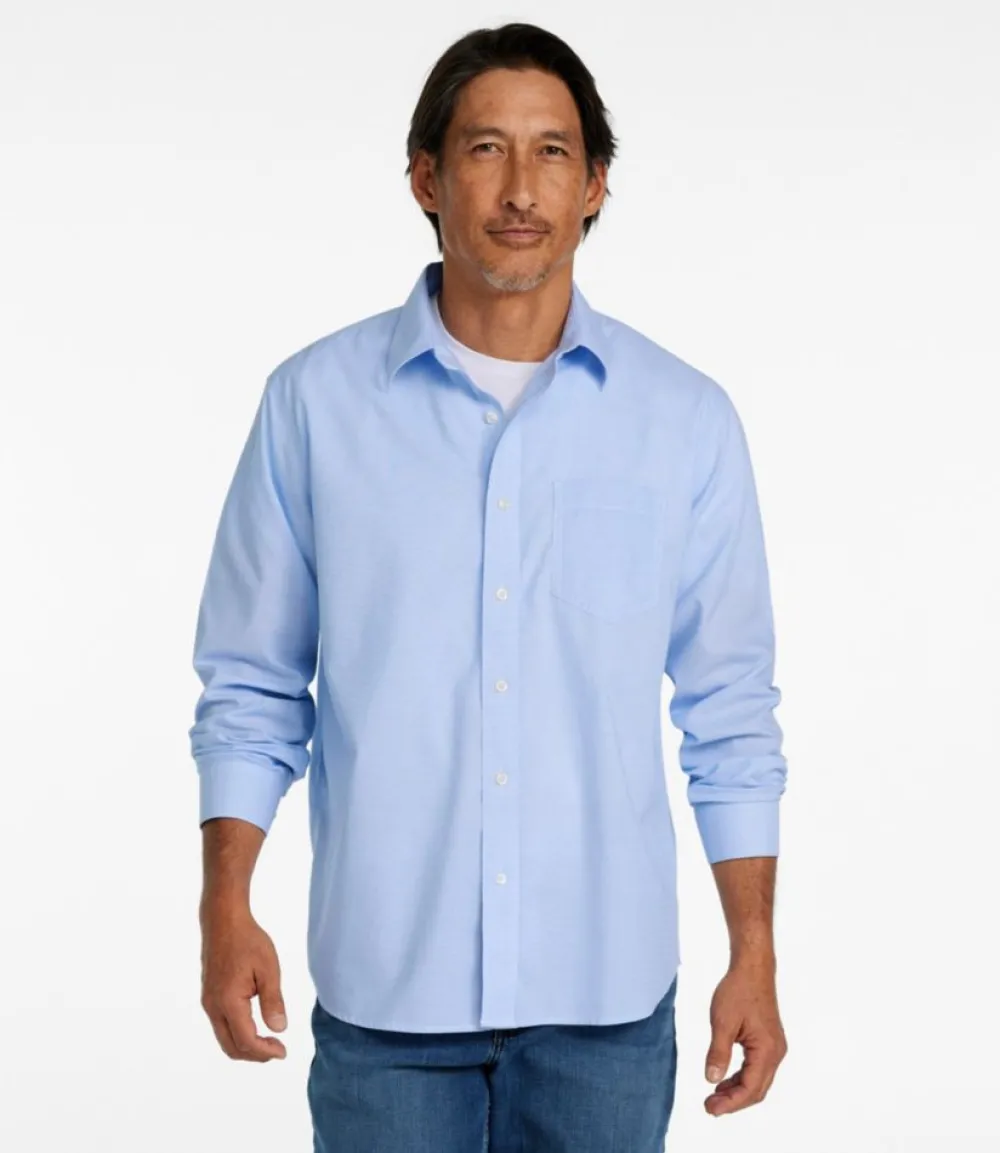 "Men's Bean's Wrinkle-Free Everyday Shirt, Traditional Untucked Fit, Long-Sleeve"-L.L.Bean Clearance