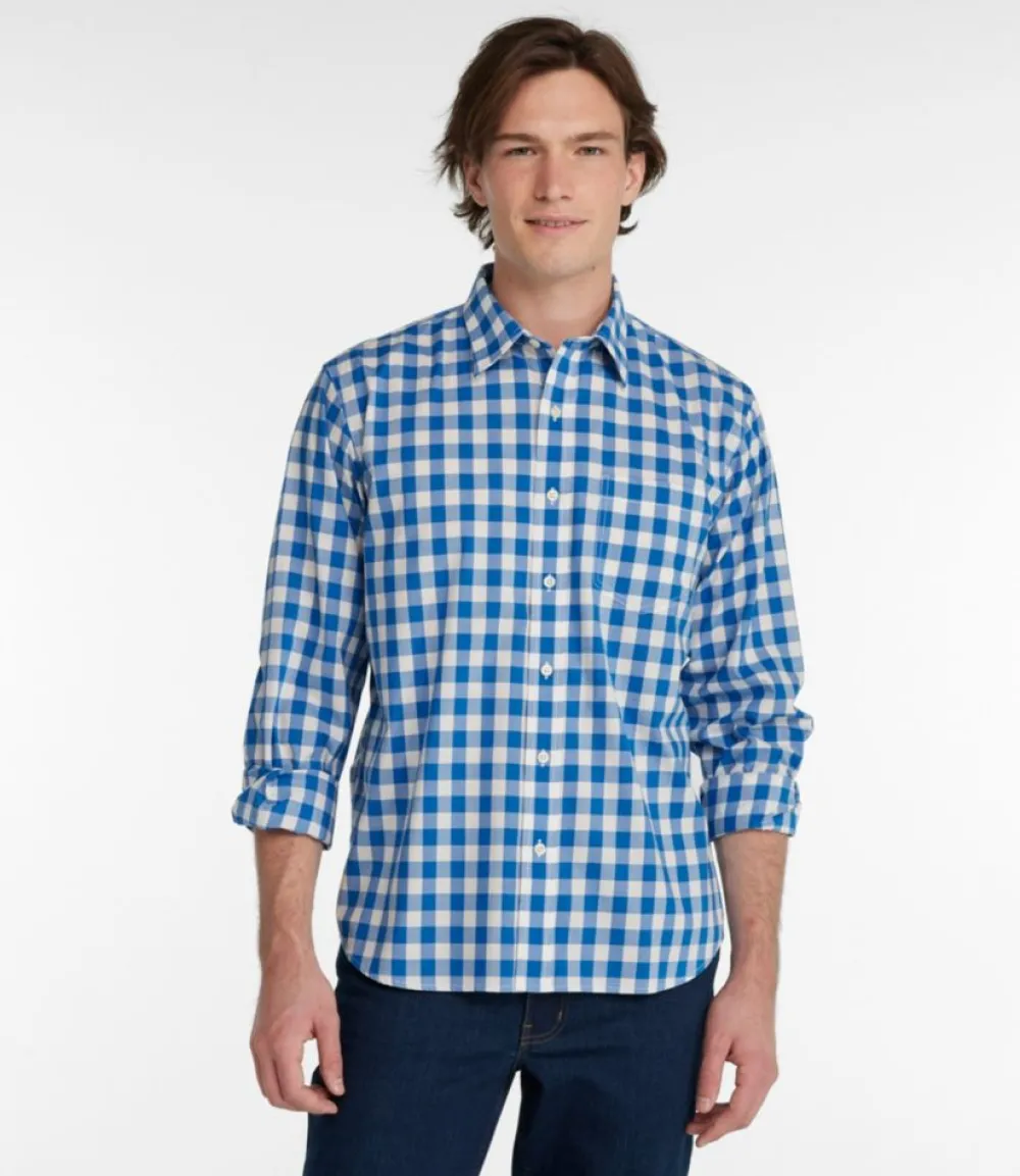 "Men's Bean's Wrinkle-Free Everyday Shirt, Traditional Untucked Fit, Plaid, Long-Sleeve"-L.L.Bean Online