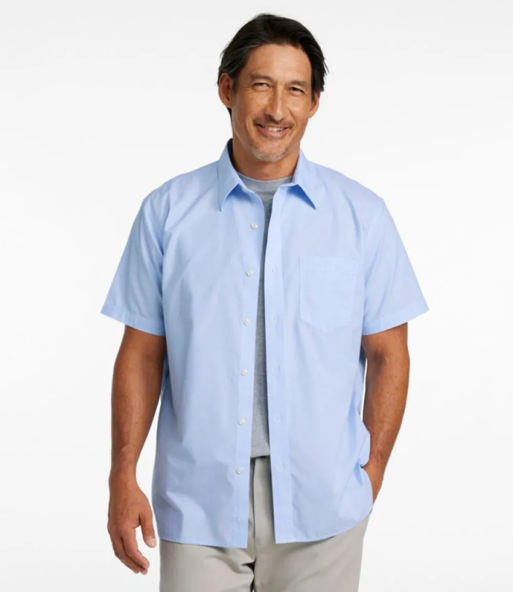 "Men's Bean's Wrinkle-Free Everyday Shirt, Traditional Untucked Fit, Short-Sleeve"-L.L.Bean Outlet