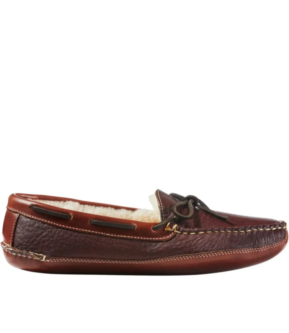 "Men's Bison Double-Sole Slippers, Shearling-Lined"-L.L.Bean Best