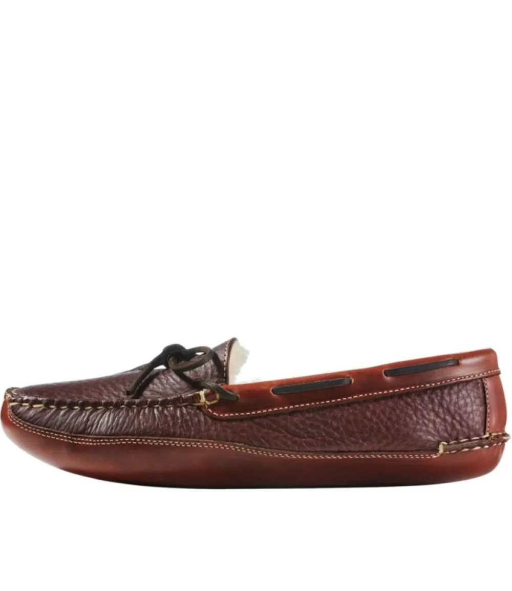 "Men's Bison Double-Sole Slippers, Shearling-Lined"-L.L.Bean Best