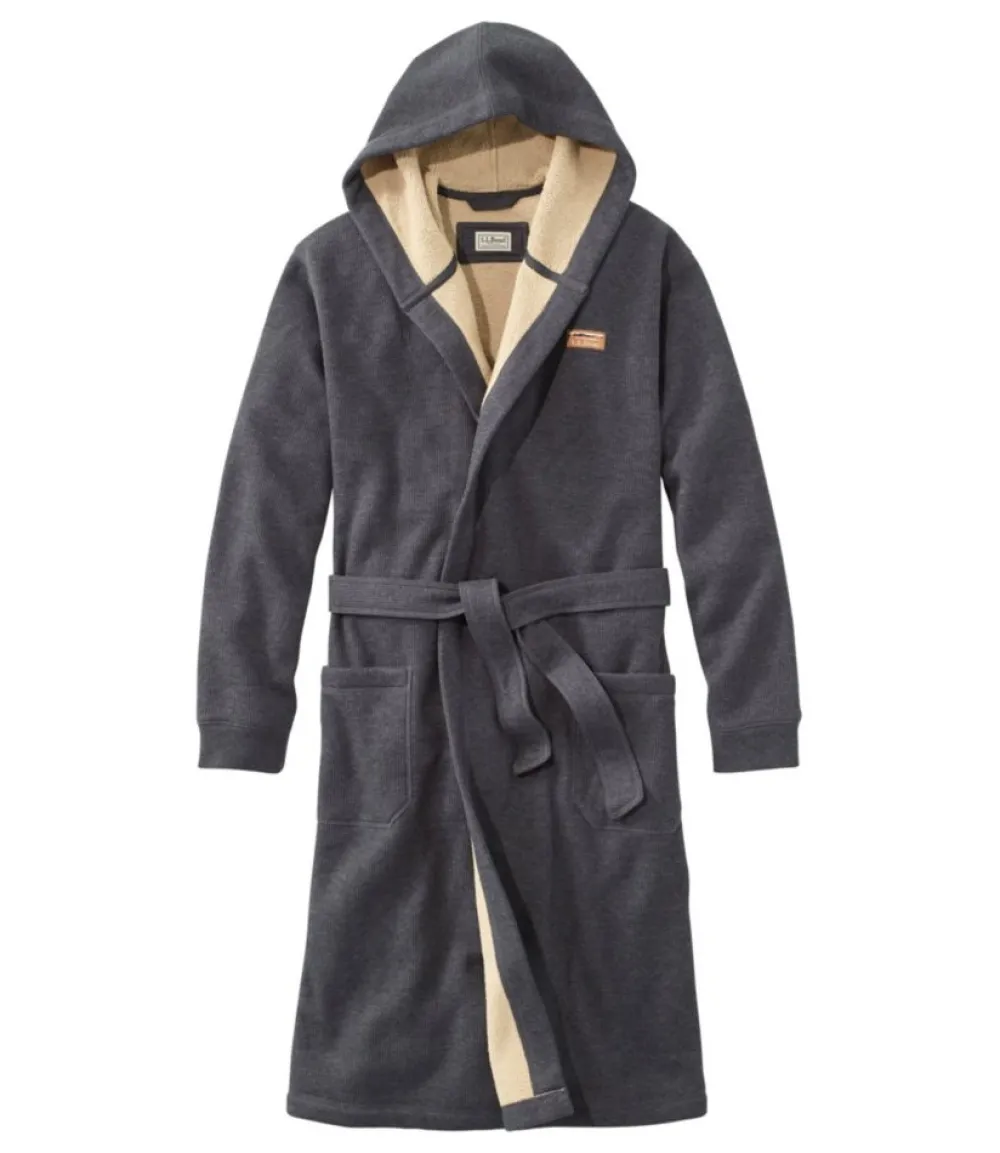 "Men's Bonded Waffle Fleece Robe, Hooded"-L.L.Bean Fashion