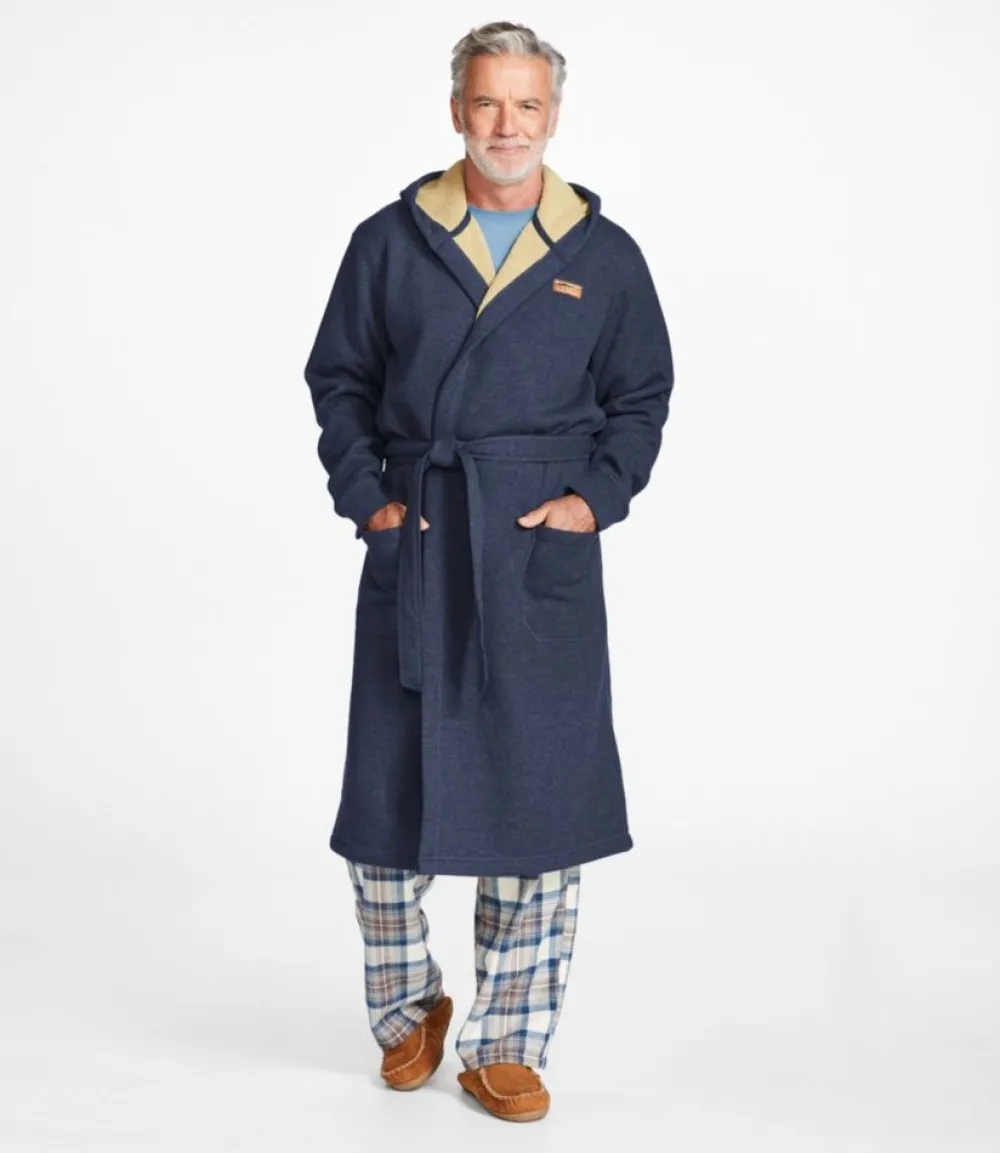 "Men's Bonded Waffle Fleece Robe, Hooded"-L.L.Bean Fashion
