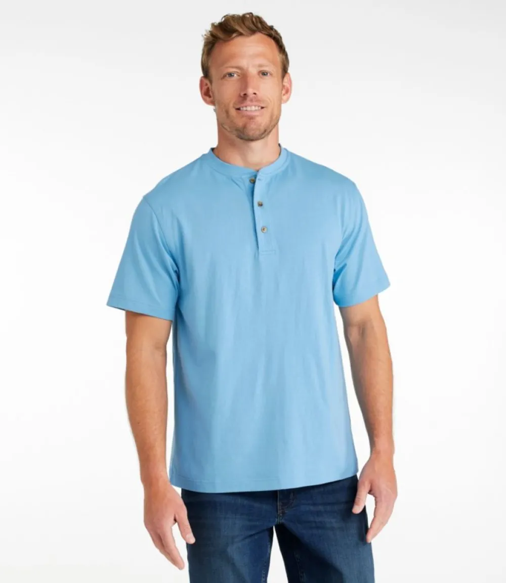 "Men's Carefree Unshrinkable Tee, Traditional Fit, Henley"-L.L.Bean Discount