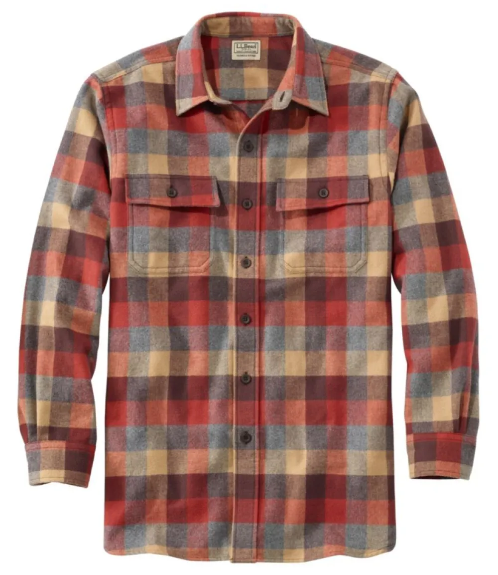 "Men's Chamois Shirt, Slightly Fitted, Plaid"-L.L.Bean Online