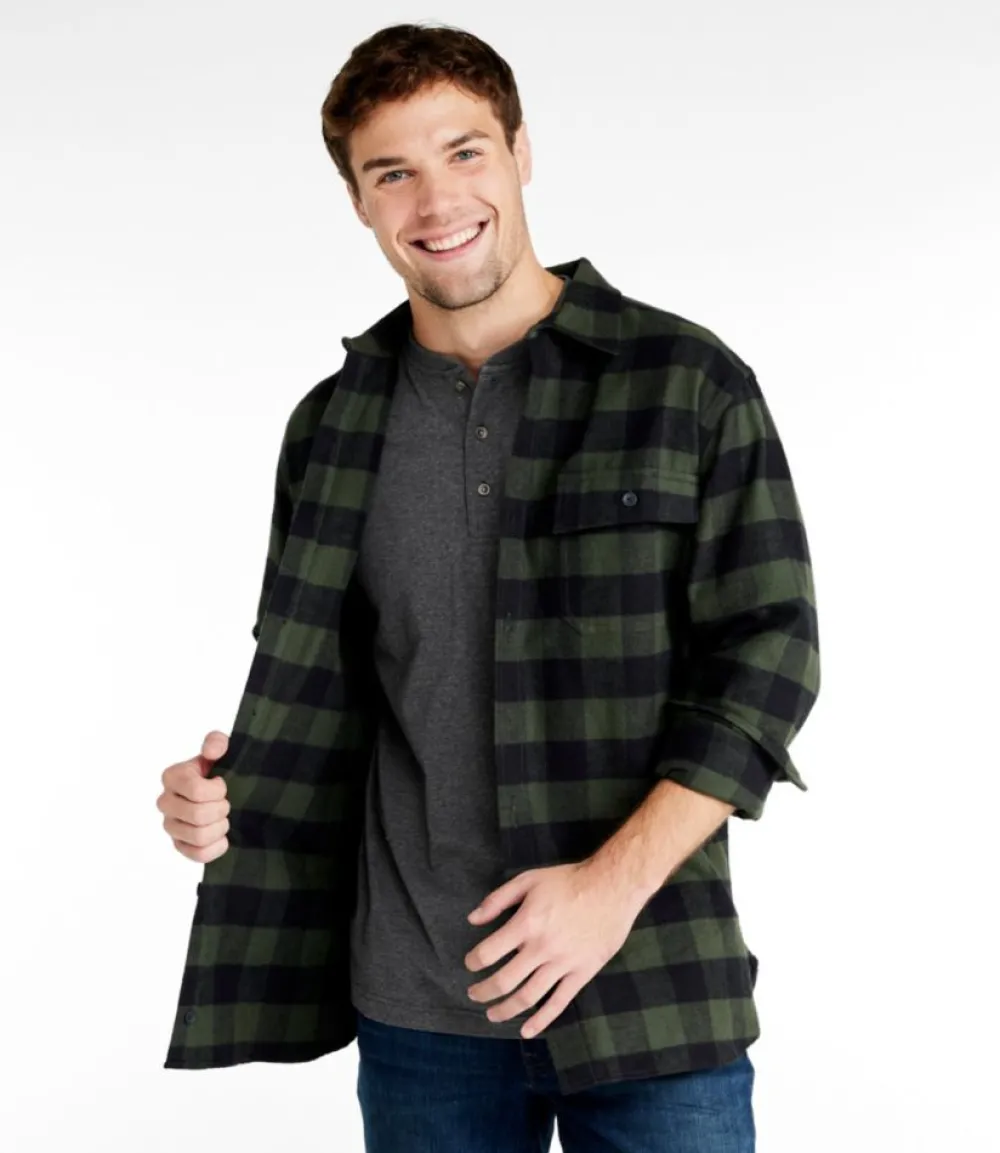 "Men's Chamois Shirt, Slightly Fitted, Plaid"-L.L.Bean Online