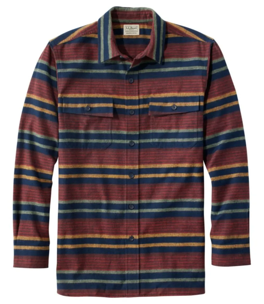"Men's Chamois Shirt, Slightly Fitted, Stripe"-L.L.Bean Discount