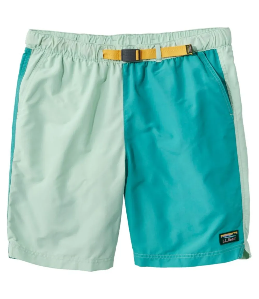"Men's Classic Supplex Sport Shorts, Belted, Colorblock, 8""-L.L.Bean Best Sale