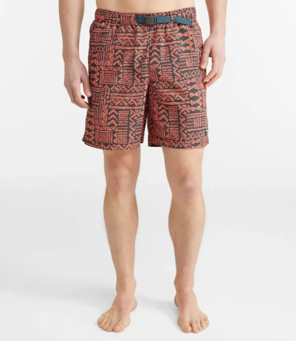 "Men's Classic Supplex Sport Shorts, Belted, Print, 8""-L.L.Bean Sale