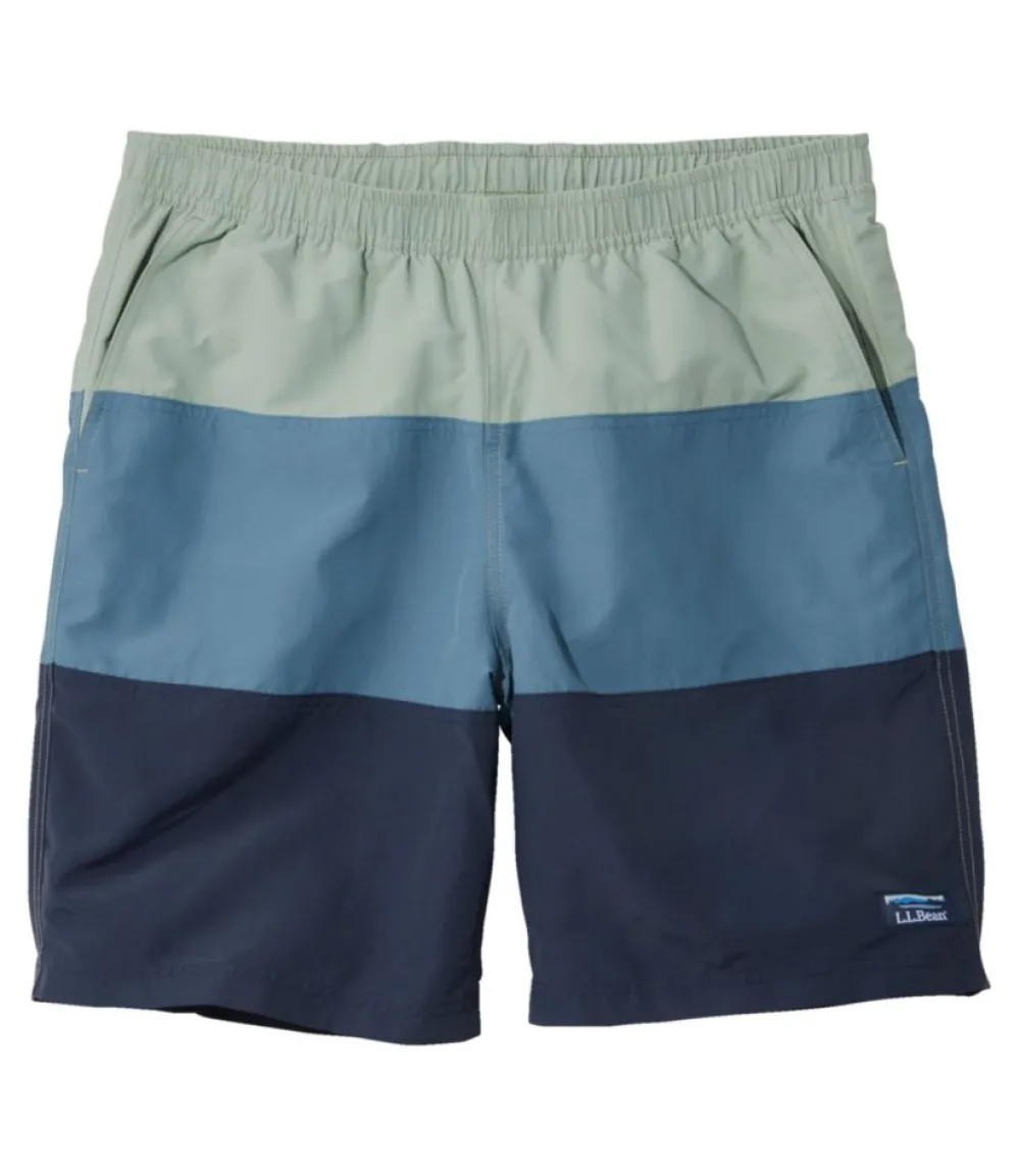 "Men's Classic Supplex Sport Shorts, Colorblock, 8""-L.L.Bean Cheap