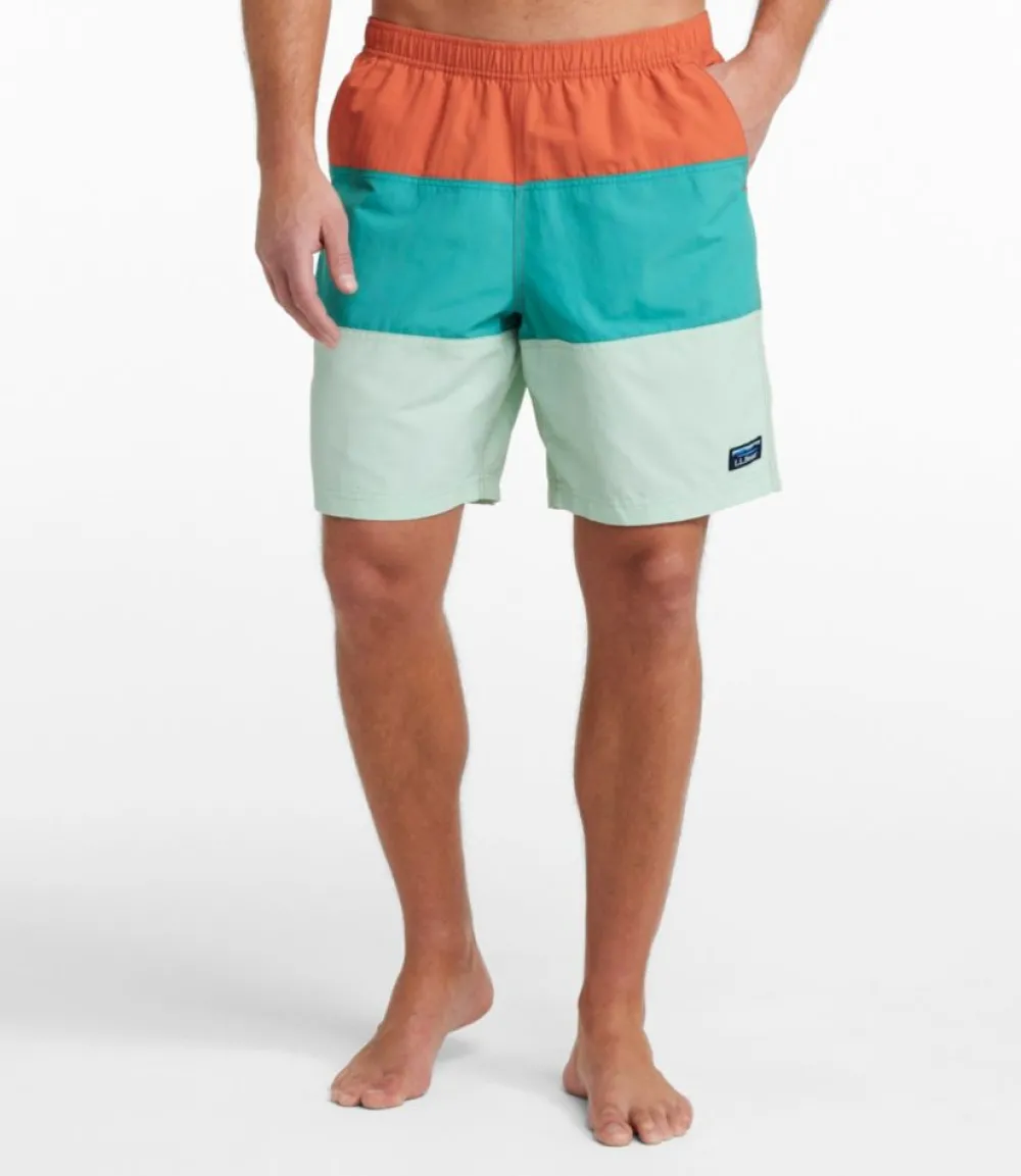 "Men's Classic Supplex Sport Shorts, Colorblock, 8""-L.L.Bean Cheap