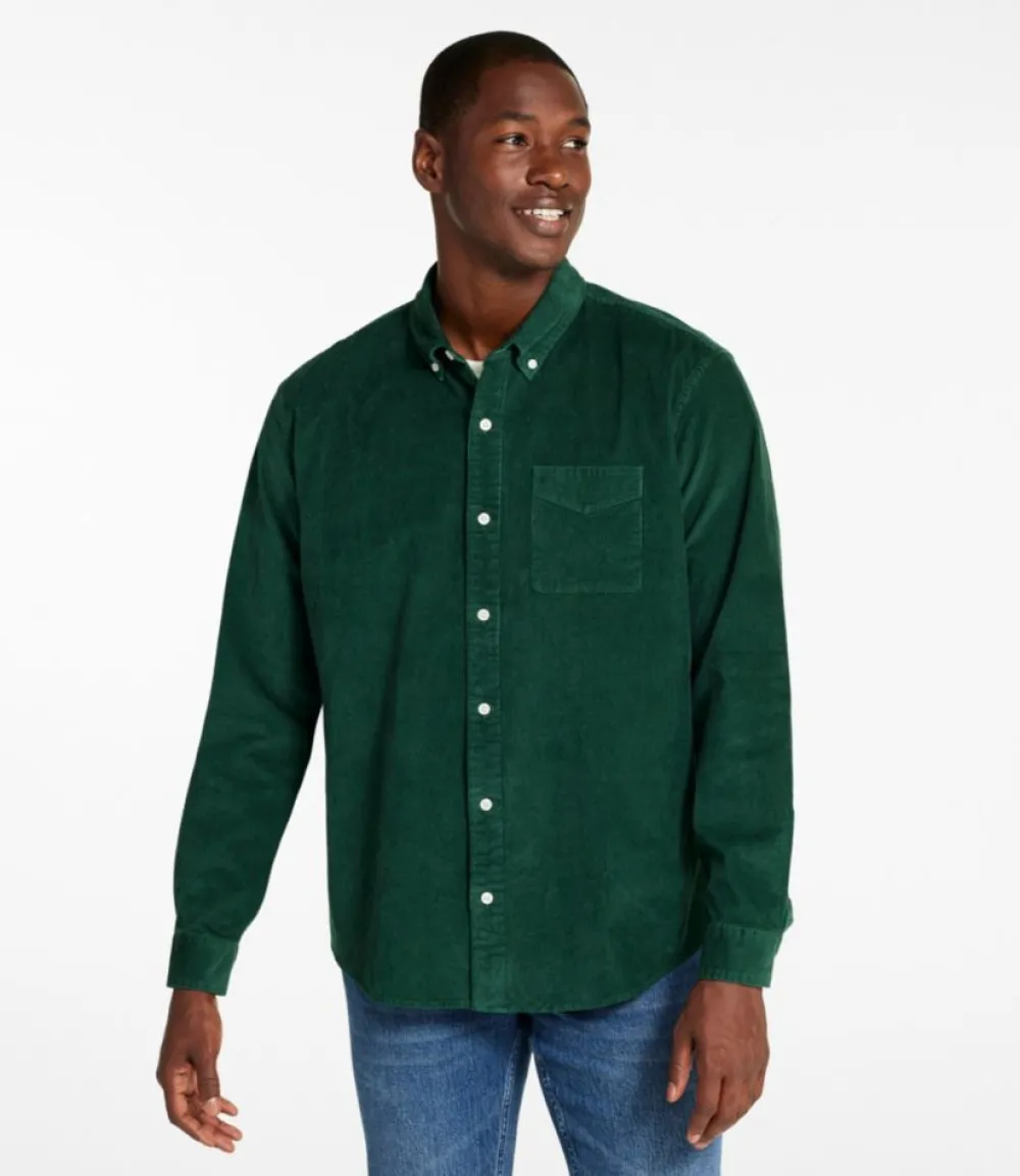 "Men's Comfort Stretch Corduroy Shirt, Long-Sleeve, Traditional Untucked Fit"-L.L.Bean Best