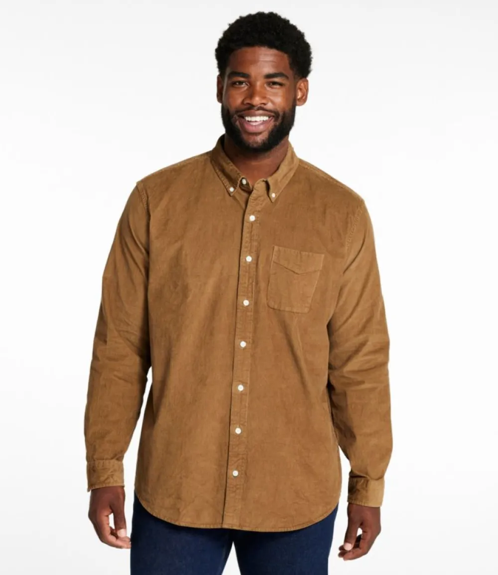 "Men's Comfort Stretch Corduroy Shirt, Long-Sleeve, Traditional Untucked Fit"-L.L.Bean Best