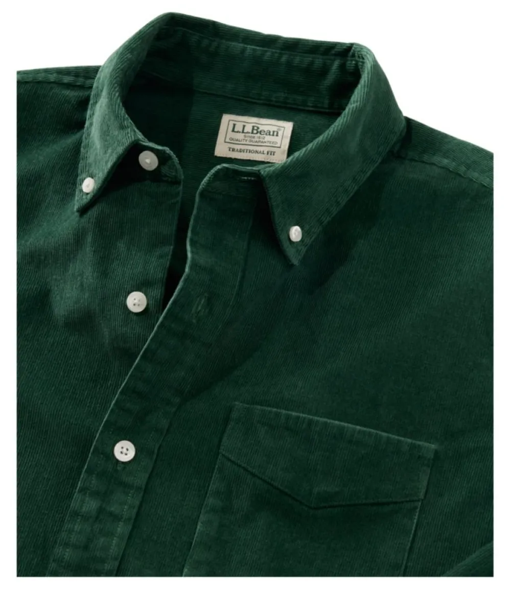 "Men's Comfort Stretch Corduroy Shirt, Long-Sleeve, Traditional Untucked Fit"-L.L.Bean Best