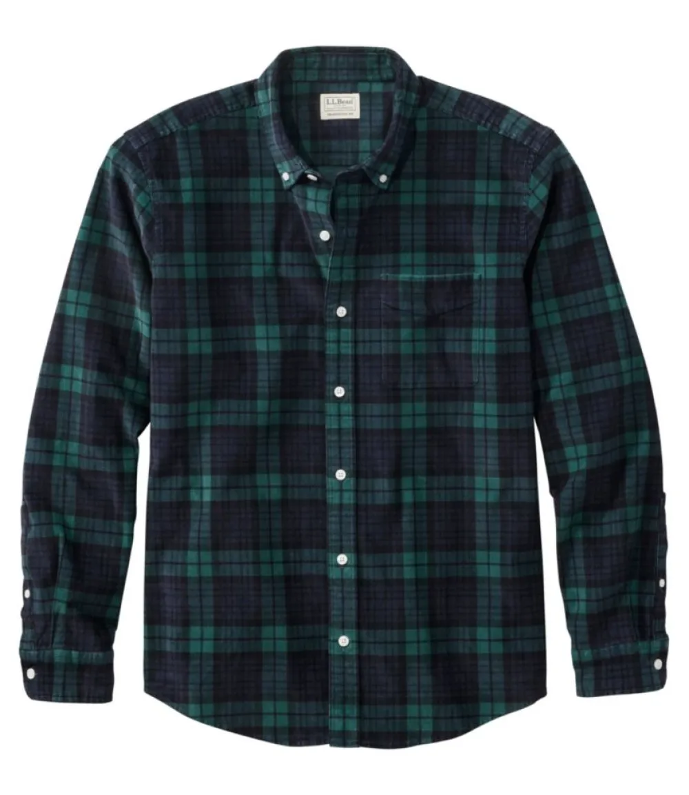 "Men's Comfort Stretch Corduroy Shirt, Long-Sleeve, Traditional Untucked Fit, Print"-L.L.Bean Flash Sale