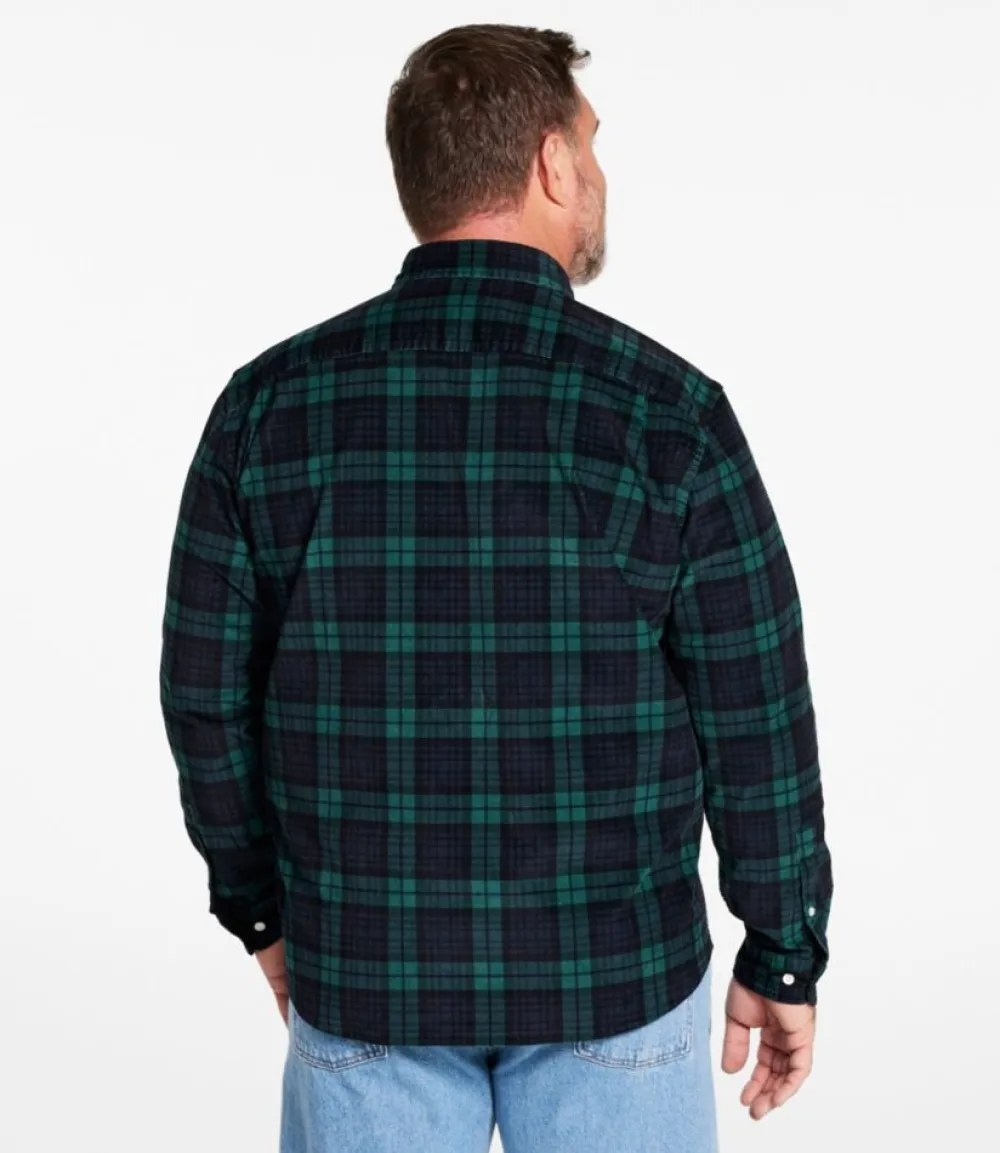 "Men's Comfort Stretch Corduroy Shirt, Long-Sleeve, Traditional Untucked Fit, Print"-L.L.Bean Flash Sale