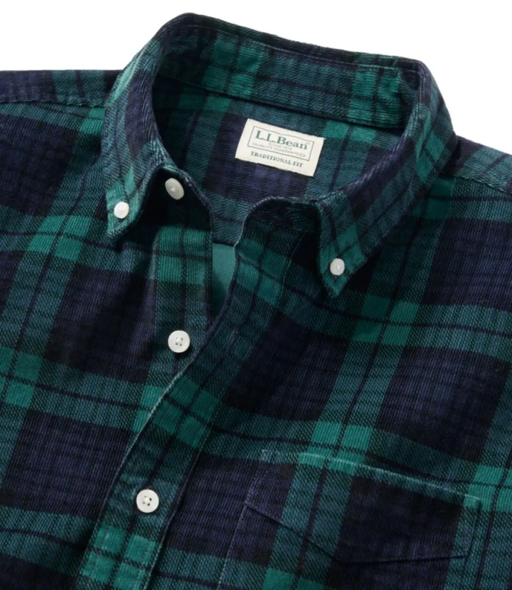 "Men's Comfort Stretch Corduroy Shirt, Long-Sleeve, Traditional Untucked Fit, Print"-L.L.Bean Flash Sale