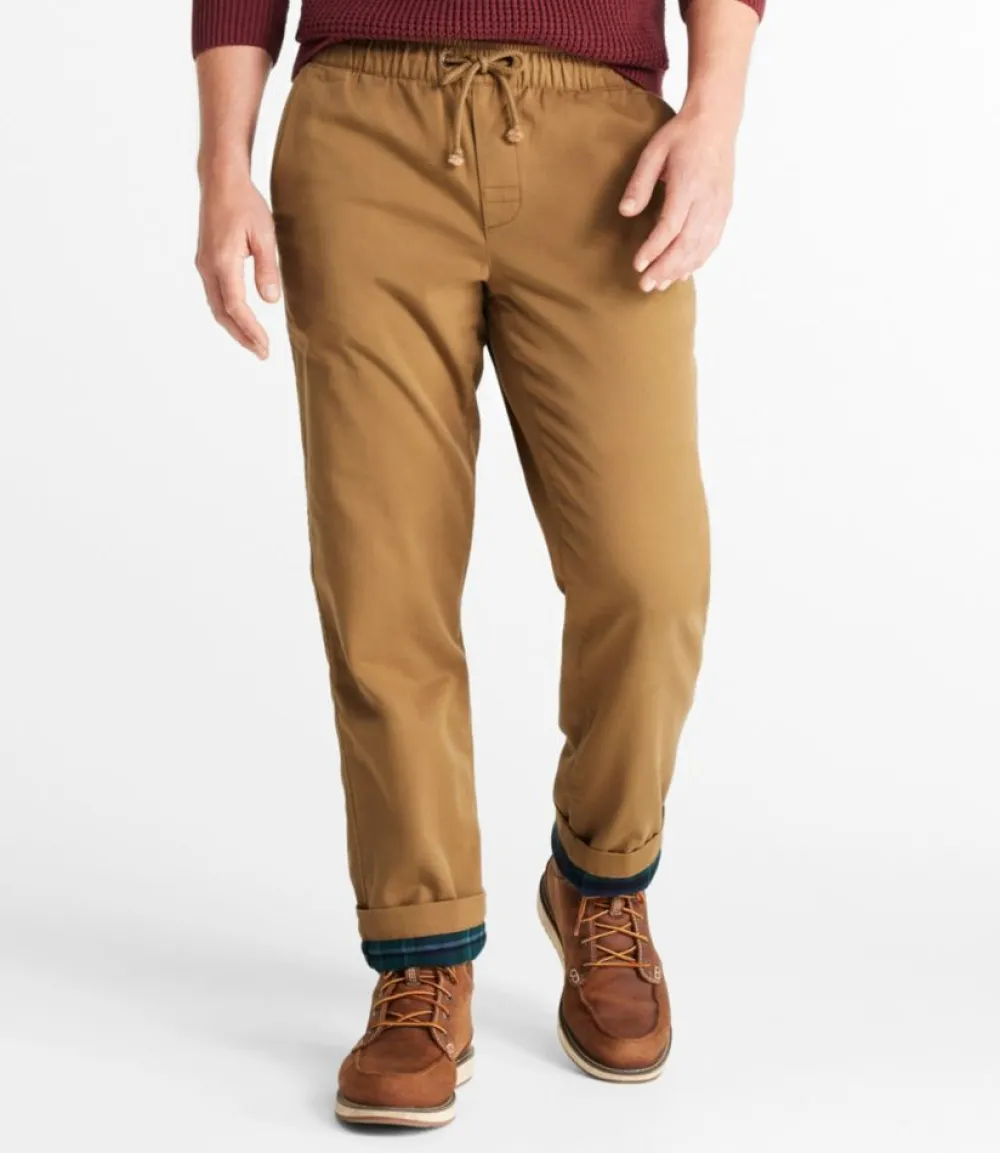 "Men's Comfort Stretch Dock Pants, Standard Fit, Straight Leg, Flannel-Lined"-L.L.Bean Cheap