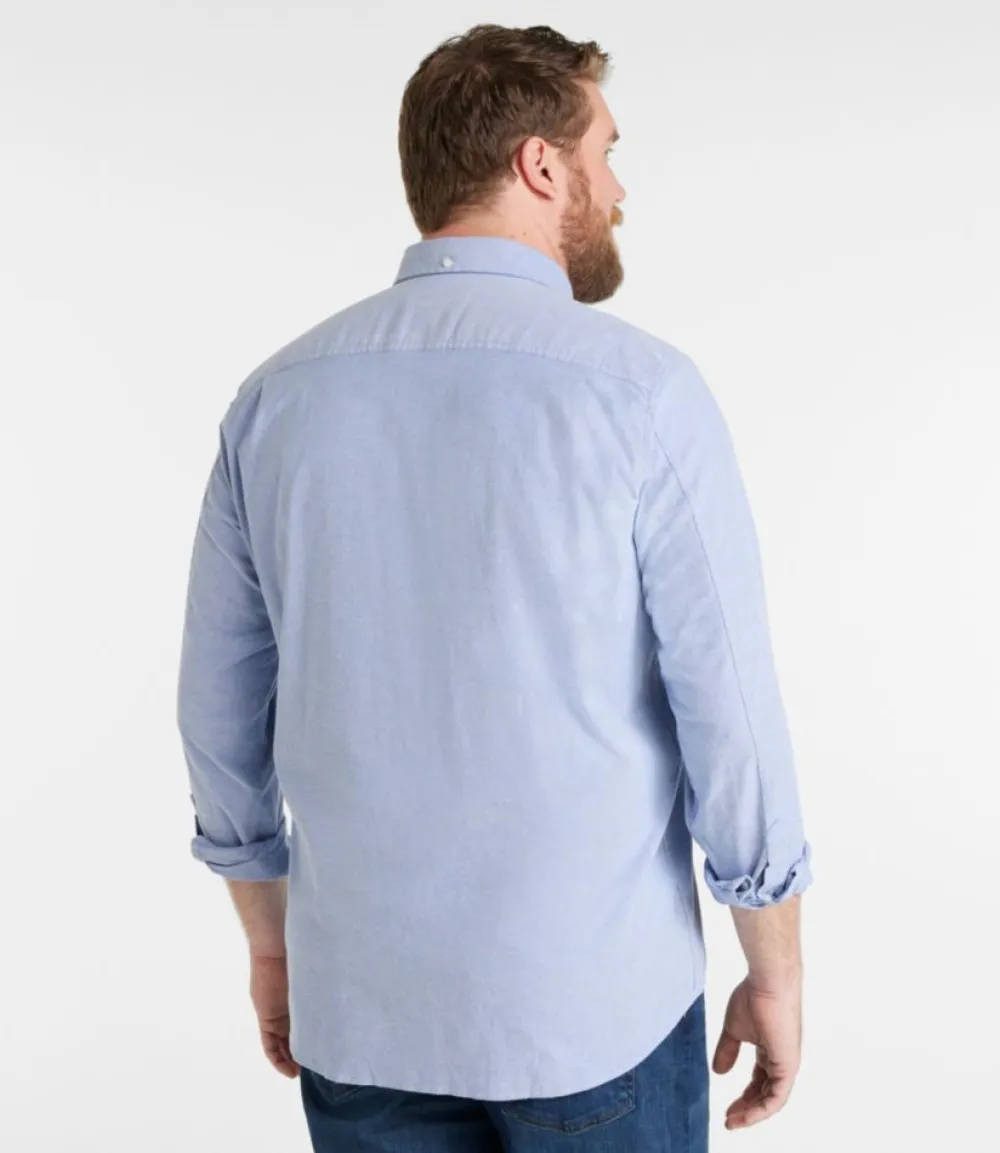 "Men's Comfort Stretch Oxford Shirt, Traditional Untucked Fit"-L.L.Bean Store
