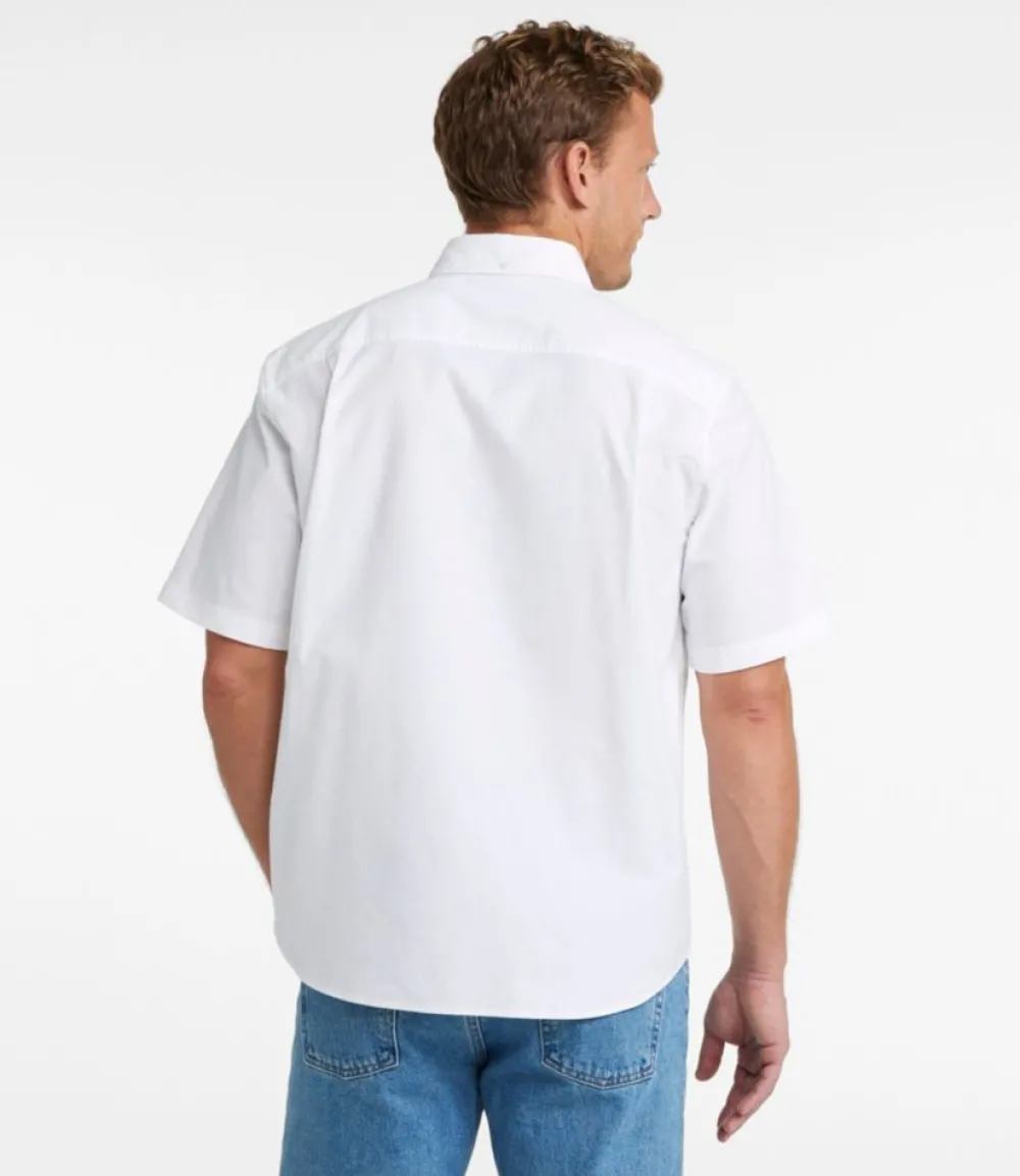 "Men's Comfort Stretch Oxford, Traditional Untucked Fit, Short-Sleeve"-L.L.Bean Hot