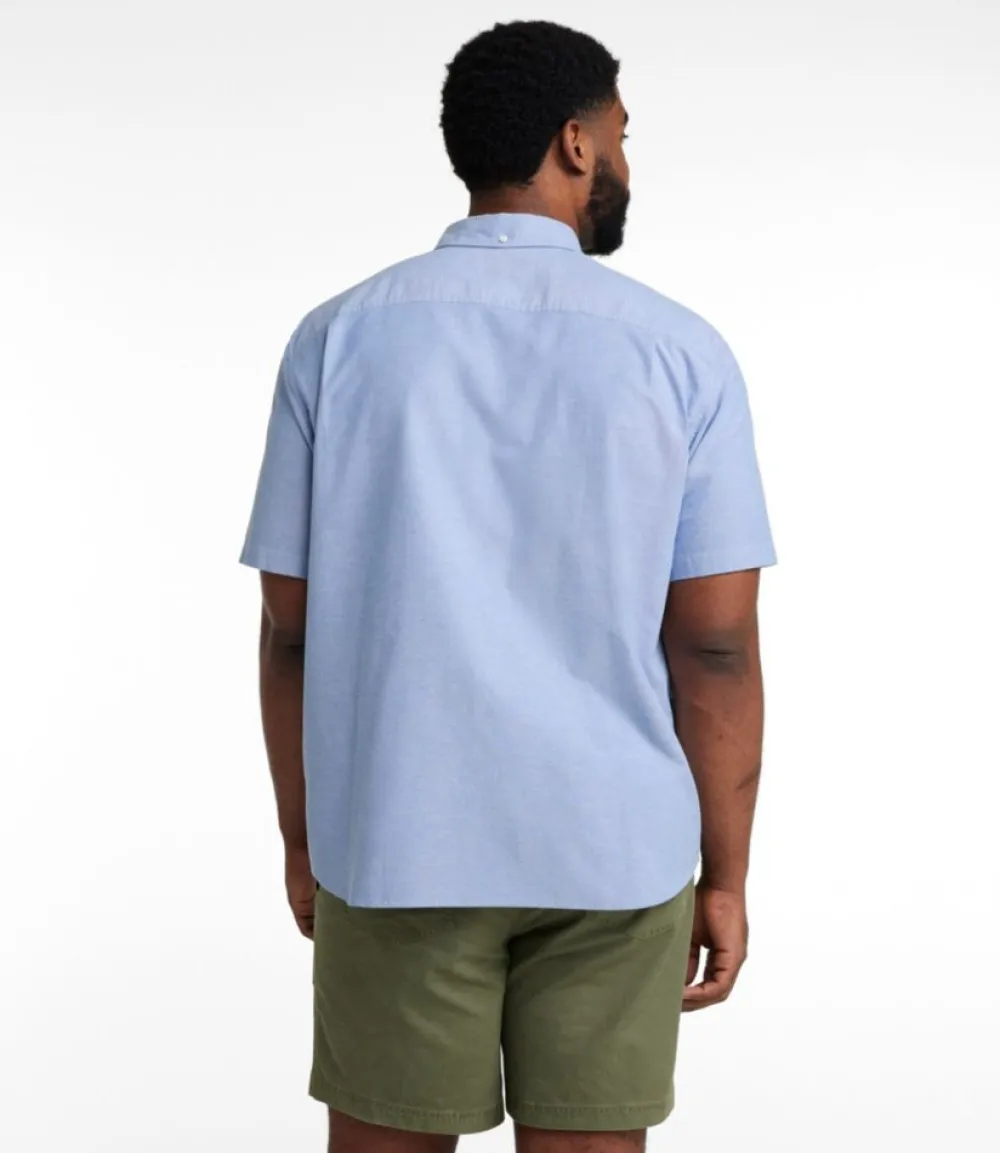 "Men's Comfort Stretch Oxford, Traditional Untucked Fit, Short-Sleeve"-L.L.Bean Hot