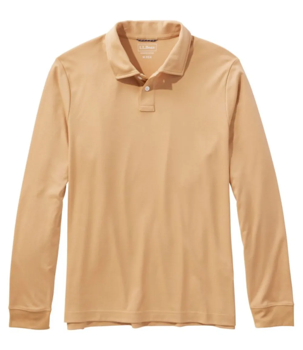 "Men's Comfort Stretch Performance Polo, Long-Sleeve, Slightly Fitted"-L.L.Bean Best