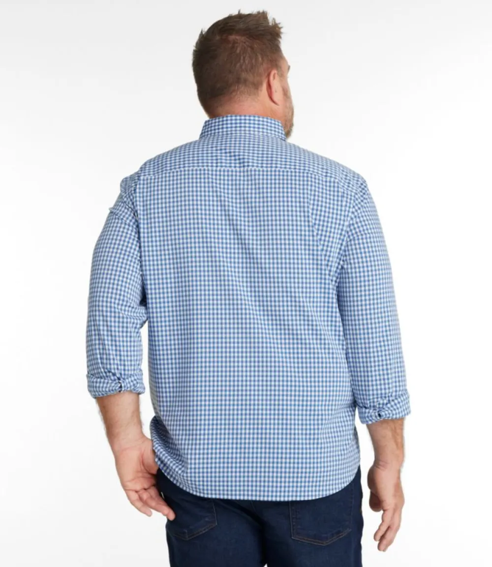 "Men's Comfort Stretch Performance Shirt, Long-Sleeve, Slightly Fitted Untucked Fit, Plaid"-L.L.Bean Shop