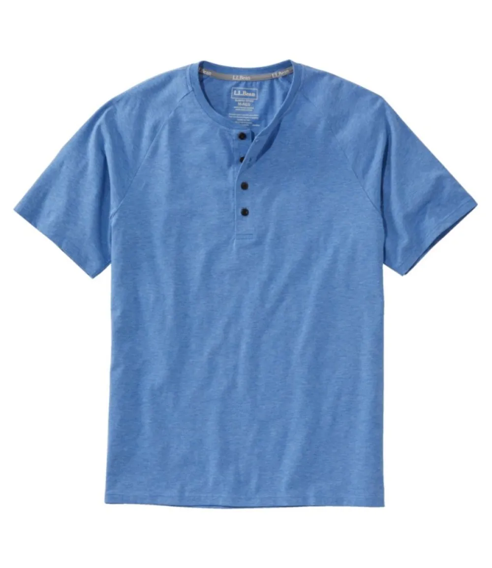 "Men's Comfort Stretch Pima Tee Shirt, Short-Sleeve Henley"-L.L.Bean Best Sale