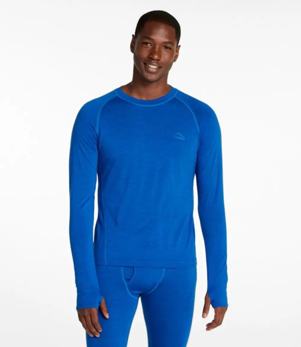 "Men's Cresta Ultralight 150 Crew Top, Stripe"-L.L.Bean Online